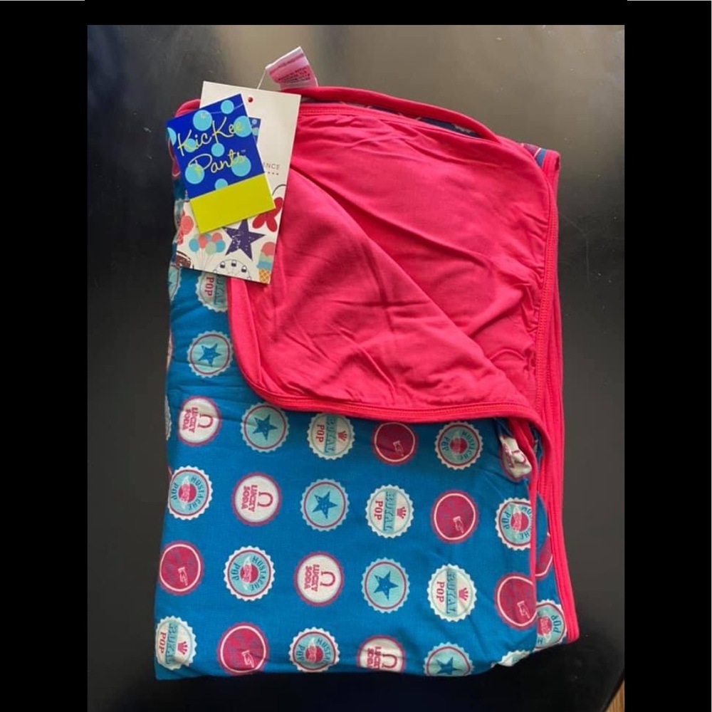 Kickee Pants toddler blanket soda pop caps